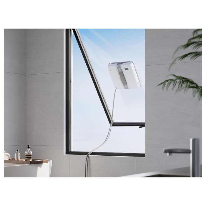 ECOVACS WINBOT Mini Robot Limpiacristales, Succión Universal 22x25 cm, Gris y Blanco, Batería de Ión-Litio, Nivel de Ruido 63 dB