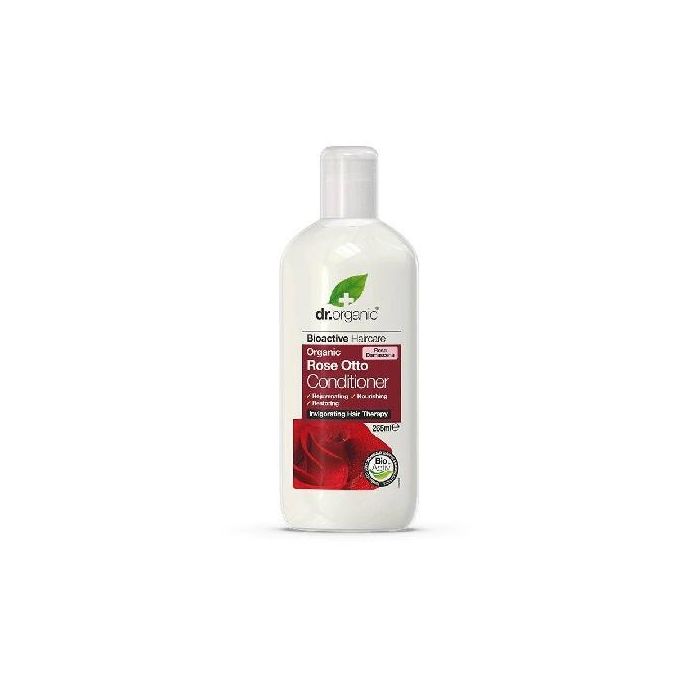 DR. ORGANIC Acondicionador Rosa De Damasco 265ml, Revitalizante y Regenerador, Apto para Veganos