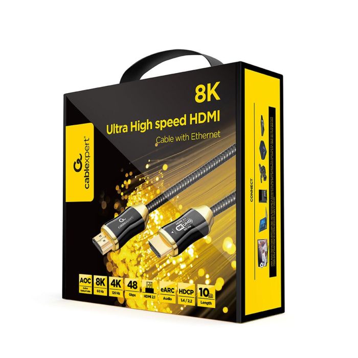 Gembird Active Optical AOC HDMI 10m cable HDMI HDMI tipo A (Estándar) Negro, Oro 1 Gembird Active Optical AOC HDMI 10m cable HDMI HDMI tipo A (Estándar) Negro, Oro 1