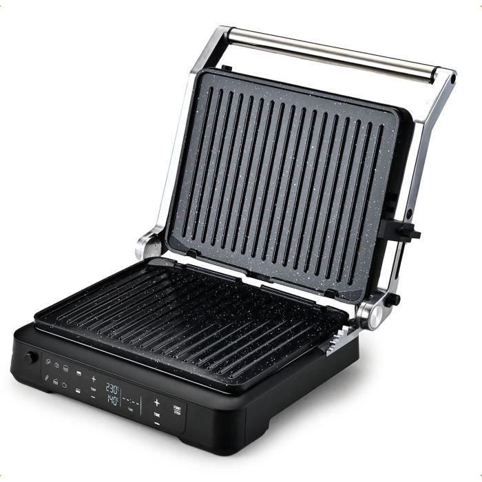 Parrilla para carne - LITTLE BALANCE - 8734 - 2000 W - 6 posiciones - Aluminio / Negro 2 Parrilla para carne - LITTLE BALANCE - 8734 - 2000 W - 6 posiciones - Aluminio / Negro 2