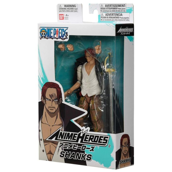 Bandai 36935 Figura de Acción Coleccionable Anime Heroes One Piece Shanks "Le Roux" 17 cm con 16 Puntos de Articulación 2