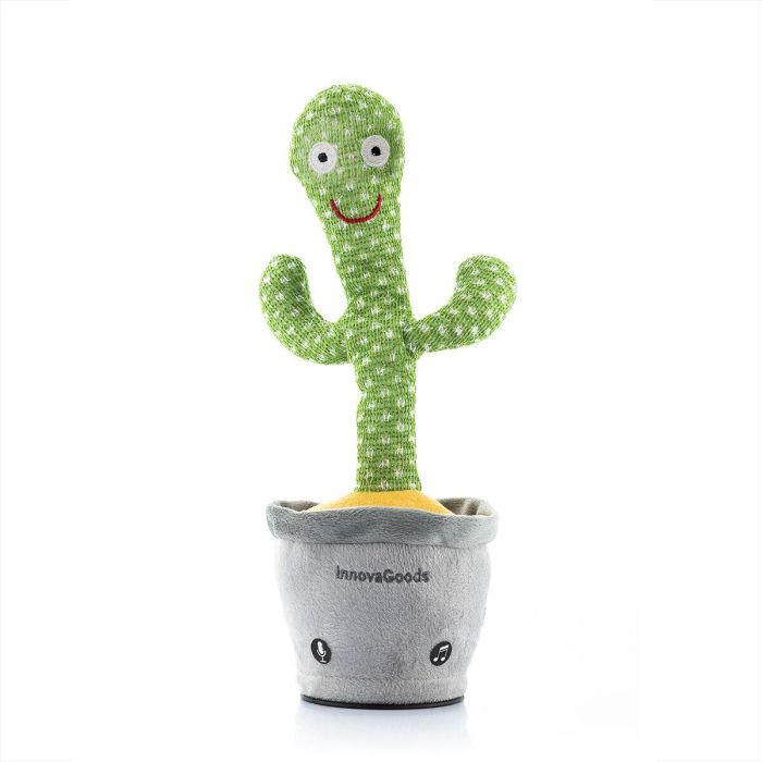 Cactus Bailarín y Parlanchín Recargable con Música y LED Multicolor Cacxi InnovaGoods 6 Cactus Bailarín y Parlanchín Recargable con Música y LED Multicolor Cacxi InnovaGoods 6