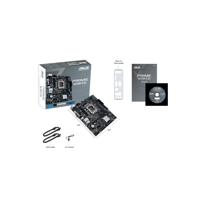 Asus Placa Base PRIME H610M-D D4 Intel LGA 1700 H610 2x DDR4 Micro ATX 90MB1A00-M0EAY0 6