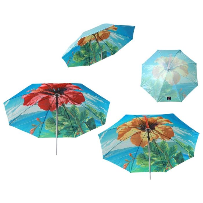 Sombrilla de playa Ø 220 cm SPF50+ Flor 1 Sombrilla de playa Ø 220 cm SPF50+ Flor 1