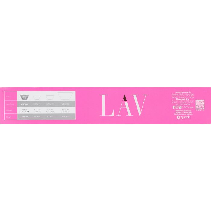 Lav Set 6 Bols Artemis 12 cm - 330 cc, Colección Artemis (8 Cajas) 1 Lav Set 6 Bols Artemis 12 cm - 330 cc, Colección Artemis (8 Cajas) 1