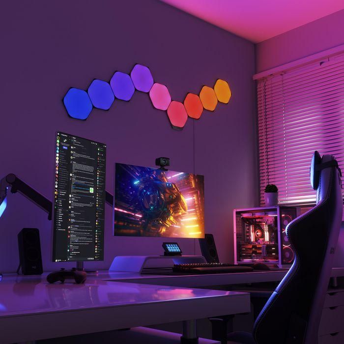 Nanoleaf Hexagons Ultra Black Edition Starter Kit 9PK 2 Nanoleaf Hexagons Ultra Black Edition Starter Kit 9PK 2