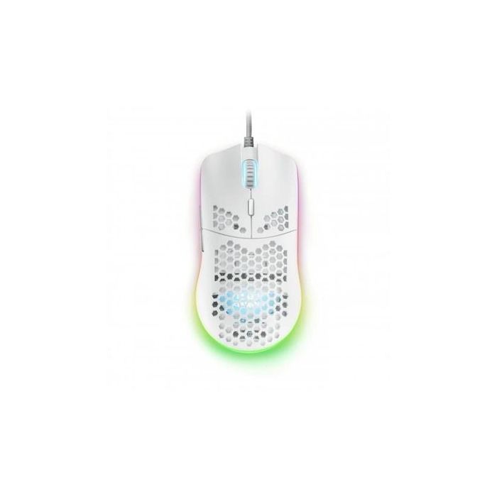 Ratón Gaming Mars Gaming MMAXW/ Hasta 12400DPI/ Blanco