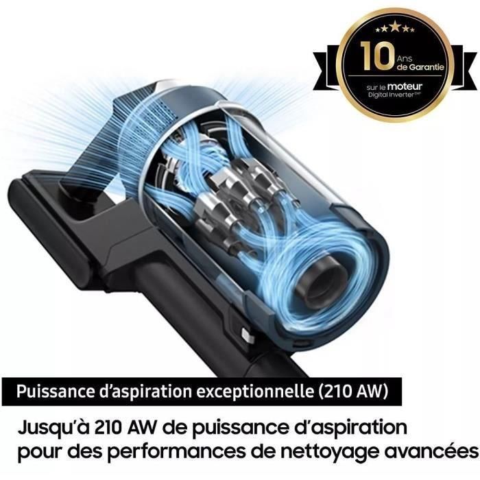 Samsung VS20B95C43W Aspiradora vertical Bespoke Jet Plus Complete 210 AW con estación de limpieza 2