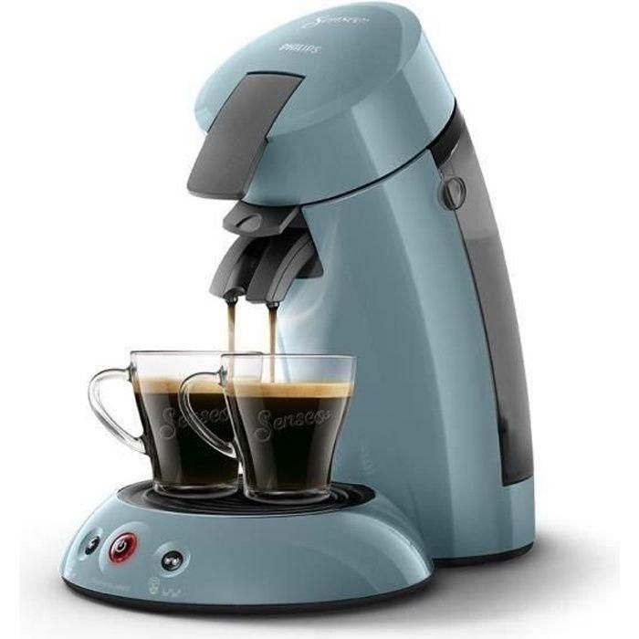 Philips HD6553/21 Cafetera Senseo Original 1450W, 1 o 2 tazas, Pantalla Táctil, Parada Manual, Apagado Automático - Azul Gris
