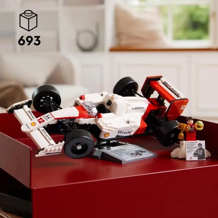 Lego 10330 McLaren MP4/4 y Ayrton Senna, Set de Maquetas de Coches para Adultos