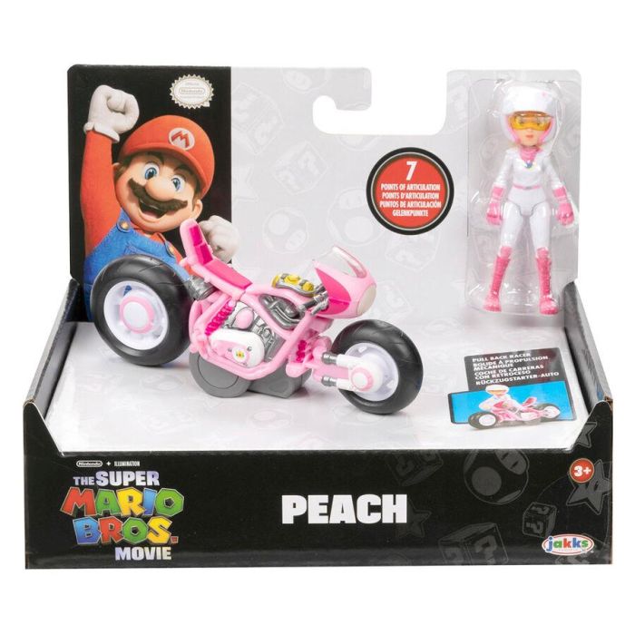 JAKKS PACIFIC Figura Peach Kart de La Película Mario Bros. 7cm
