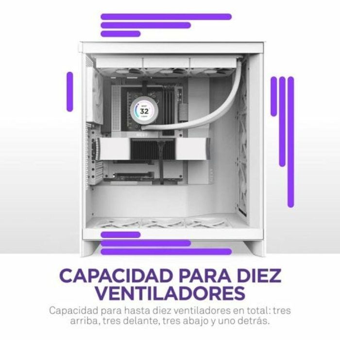Caja Semitorre ATX NZXT Blanco 5 Caja Semitorre ATX NZXT Blanco 5