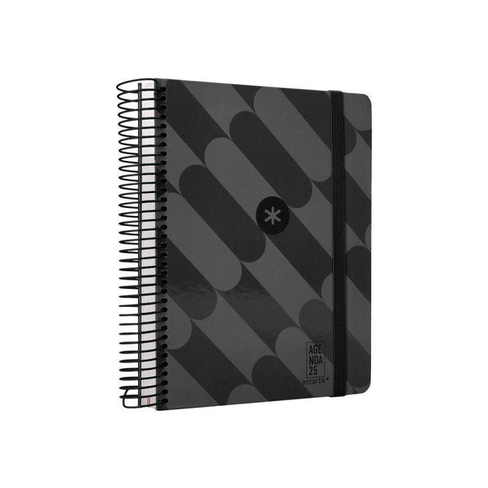 Agenda Espiral Antartik Pattern A5+ 2025 Dia Pagina Color Negro Papel 80 gr 4