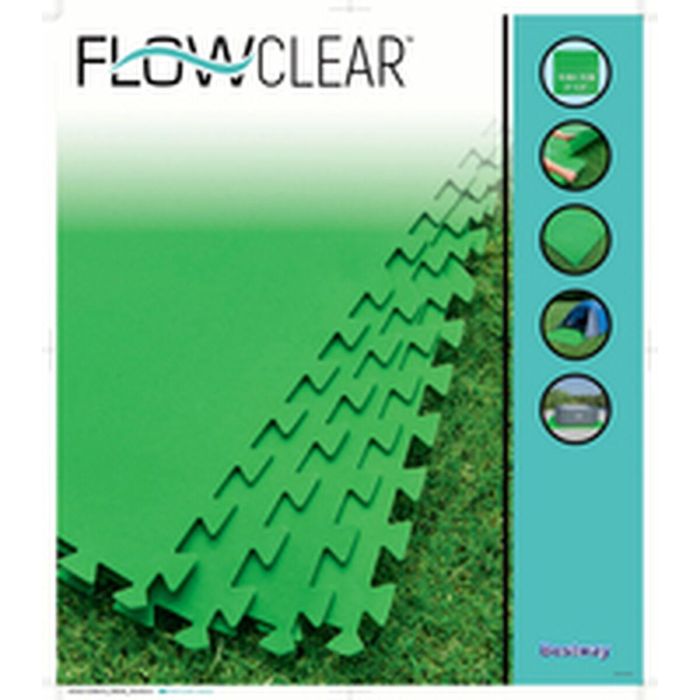 Bestway Suelo Piscina Foam Verde 9 Piezas 78x78 cm Jardin 58636 16