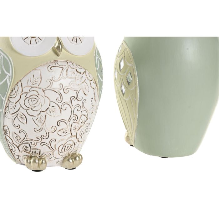 Figura Cottage DKD Home Decor Verde Dorado 10.5 x 16 x 11 cm (4 Unidades) 2