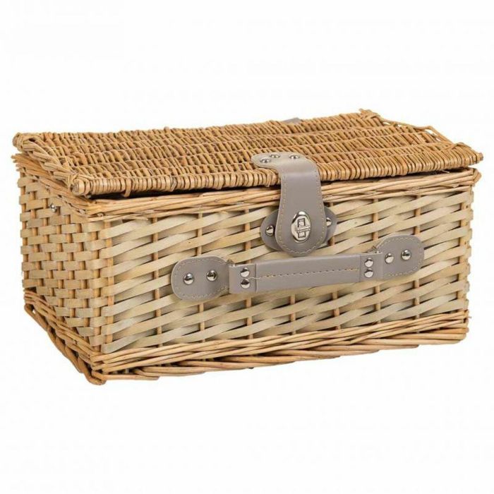 Cesta de Picnic Alexandra House Living Gris Natural Mimbre 8