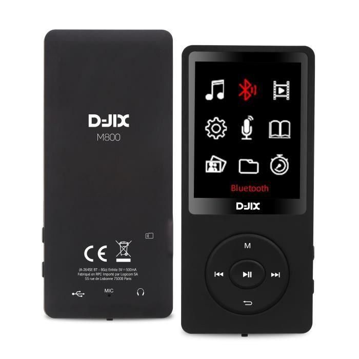 Logicom LOG3483072000081 Reproductor MP4 M800 8 GB con Bluetooth, Pantalla 2,4'', USB-C y Batería 300 mAh 1