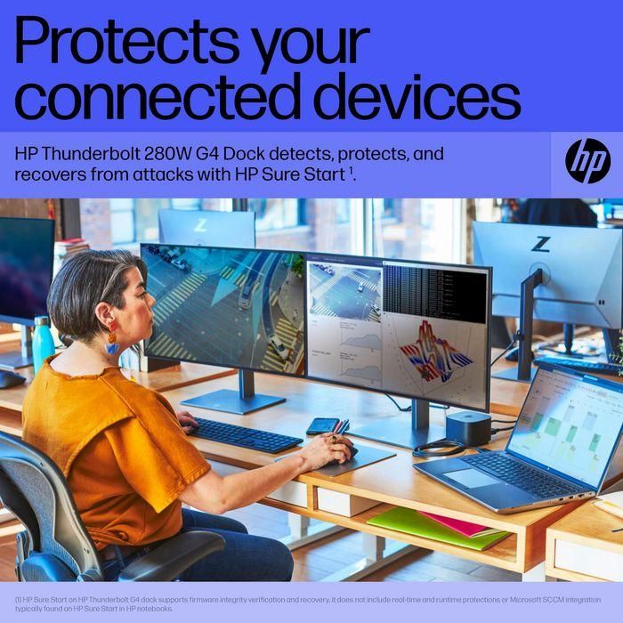 HP Thunderbolt Dock 280W G4 w/Combo Cable 12 HP Thunderbolt Dock 280W G4 w/Combo Cable 12