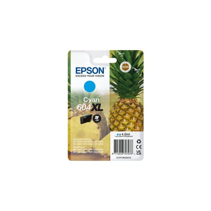 EPSON Cartucho Cian 604XL XP-2200, WF-2910DWF Piña