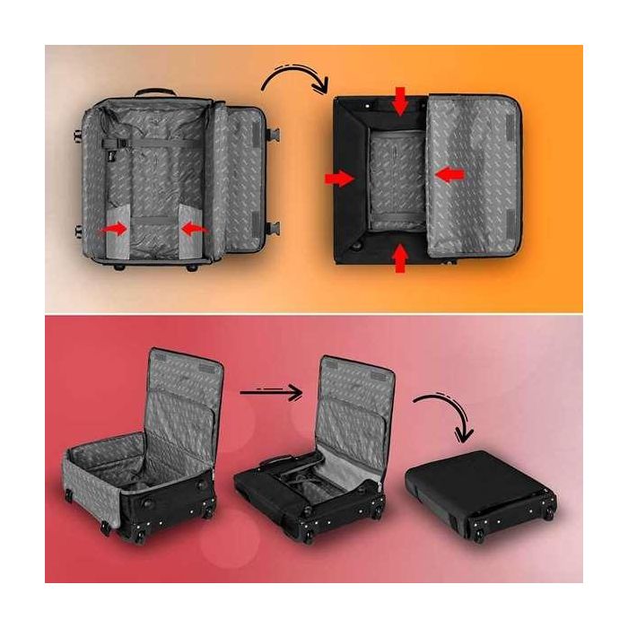 Karactermania Maleta de Cabina Plegable Minnie Mouse Curious 35x20x55 cm Equipaje Blando 2 Ruedas Cierre TS Lock 6