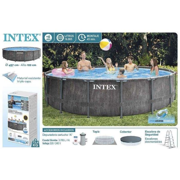 Piscina Desmontable Intex Baltik 457 x 122 x 457 cm 8