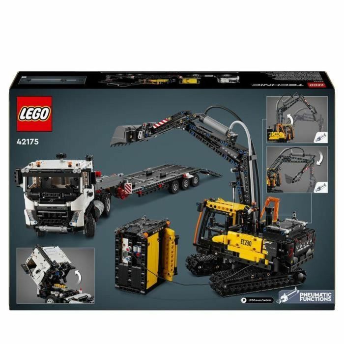 LEGO 42175 Technic Camión Volvo FMX y Excavadora Eléctrica EC230 – Set de Construcción Realista de Vehículos Pesados para Coleccionistas y Aficionados 1