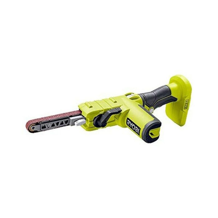 Ryobi Lima Eléctrica 18V Banda 13x457mm Variador Velocidad + 3 Tiras de Lijado Madera Azulejos