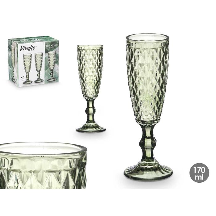 Copa Cava Diamante Verde 170 Ml Vivalto 7x20x7cm (24 Unidades) 0 Copa Cava Diamante Verde 170 Ml Vivalto 7x20x7cm (24 Unidades) 0