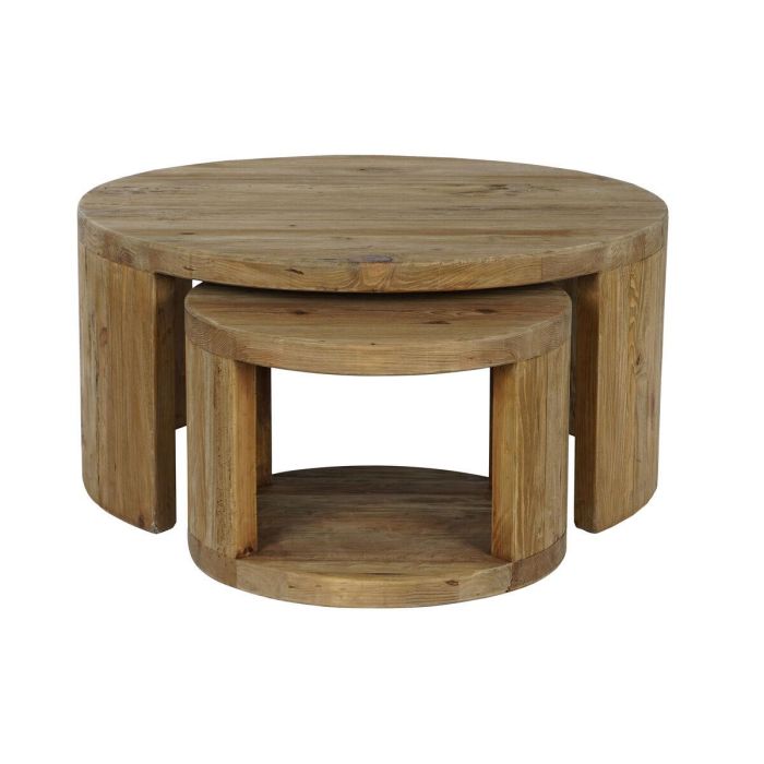 Juego de 2 mesas Home ESPRIT Madera 99 x 99 x 48 cm 3 Juego de 2 mesas Home ESPRIT Madera 99 x 99 x 48 cm 3