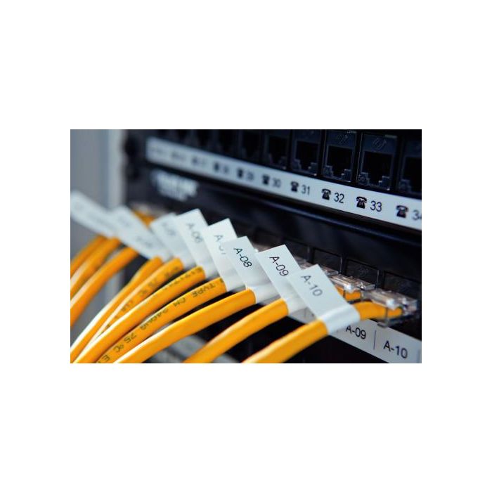 DYMO RHINO Cinta ID1-9 Negro/blanco vinilo 4