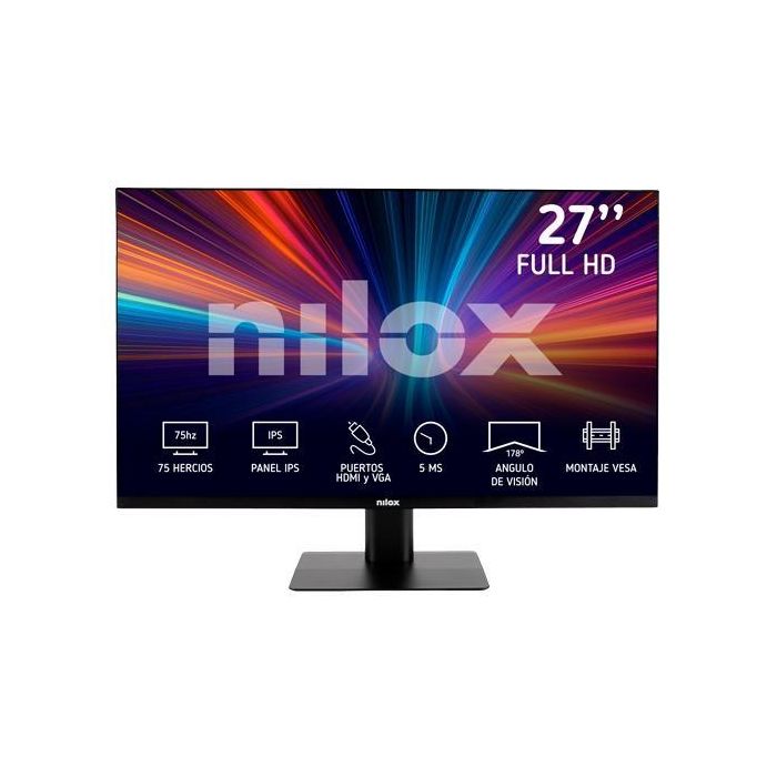 Nilox Monitor Desktop 27", Fhd, Ips, 75Hz 16:9 Hdmi-Vga Nilox Monitor Desktop 27", Fhd, Ips, 75Hz 16:9 Hdmi-Vga