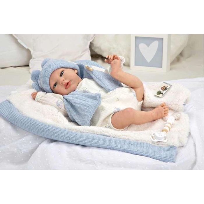 Muñeca reborn arias 40 cm martin azul c/manta 12 Muñeca reborn arias 40 cm martin azul c/manta 12