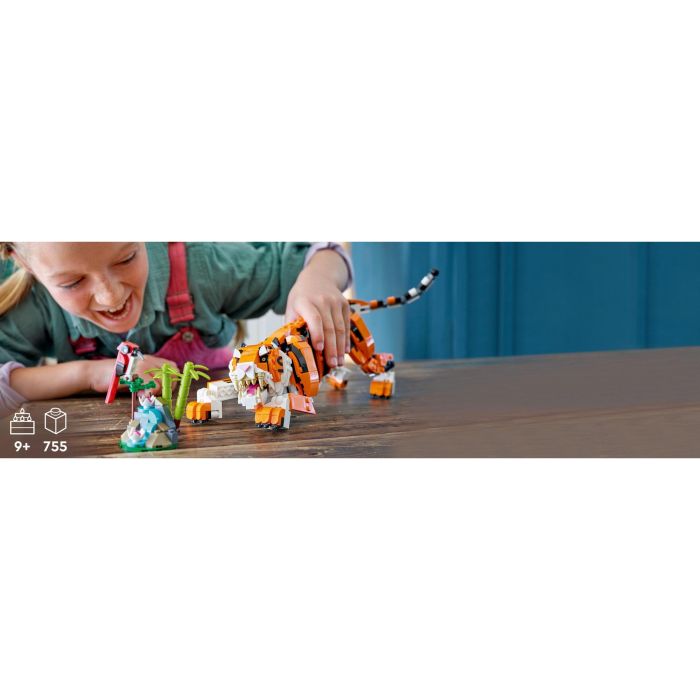 LEGO 31129 Creator 3 en 1 Su Majestad el Tigre, Set de Construcción de Juguetes de Animales para Niños y Niñas 9+ años 5 LEGO 31129 Creator 3 en 1 Su Majestad el Tigre, Set de Construcción de Juguetes de Animales para Niños y Niñas 9+ años 5
