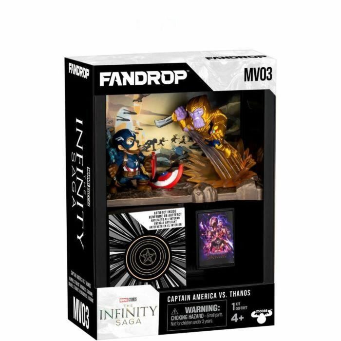 FANDROP FAN0630996920688 Figura Star Wars Capitán América vs Thanos, Vitrina Escena Culto + Mini Póster - 18 cm