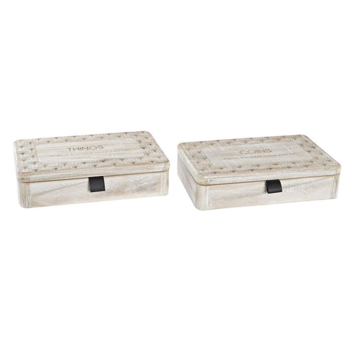 Caja Boho DKD Home Decor Natural 18 x 6.5 x 28 cm (2 Unidades) Caja Boho DKD Home Decor Natural 18 x 6.5 x 28 cm (2 Unidades)