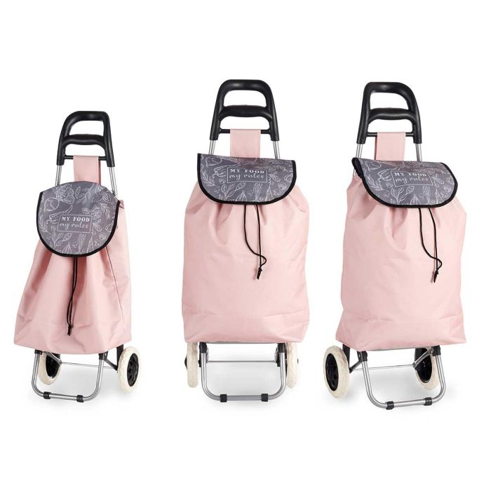 Carro de Compra My Food Kinvara - 20x34x95 cm, Rosa, 3300 ml (10 Unidades)