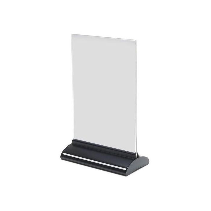 Expositor Sobremesa Deflect-O Contour En Forma De T A5 Vertical Cristal