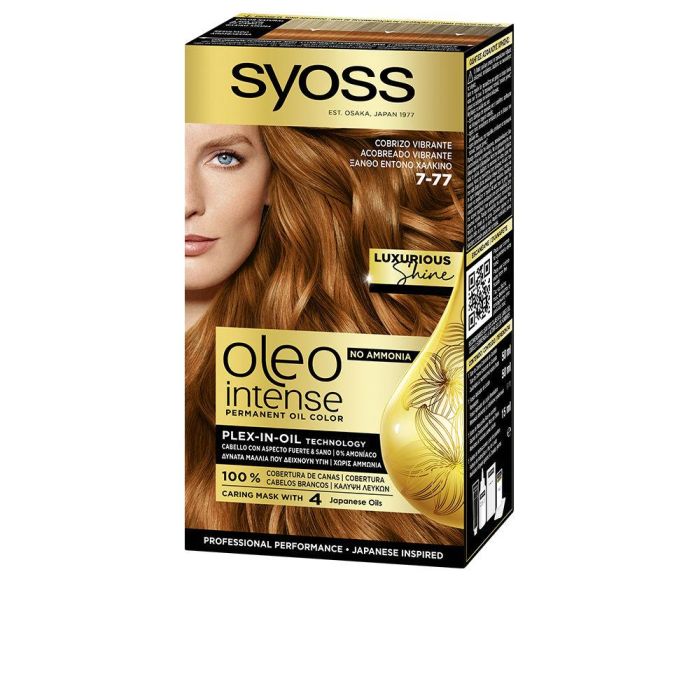 Syoss Oleo Intense Tinte sin Amoniaco #7-77 Cobrizo Vibrante con Brillo Intenso Cabello Mujer Syoss Oleo Intense Tinte sin Amoniaco #7-77 Cobrizo Vibrante con Brillo Intenso Cabello Mujer