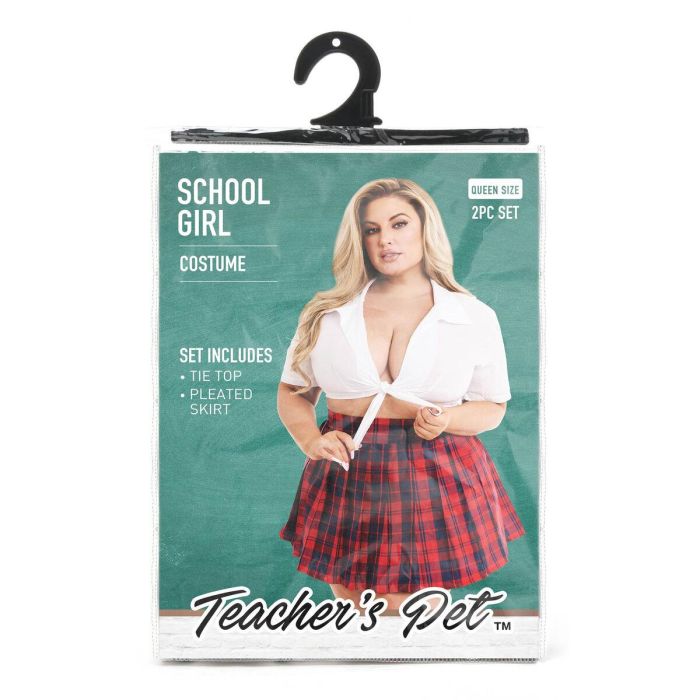 Disfraz Erótico Teacher’s Pet School Girl Rojo Queen size 2 Disfraz Erótico Teacher’s Pet School Girl Rojo Queen size 2