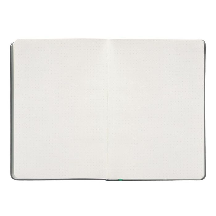 Cuaderno Con Gomilla Antartik Notes Tapa Dura A5 Hojas Puntos Gris Y Turquesa 100 Hojas 80 gr Fsc 7