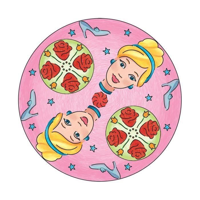 Ravensburger 4005556238477 Mandala Midi Princesas Disney - Para niños a partir de 6 años 5