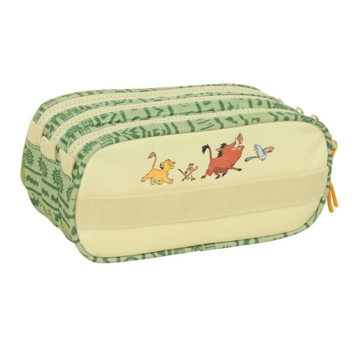 Portatodo Triple Mufasa Verde Beige 21,5 x 10 x 8 cm 1