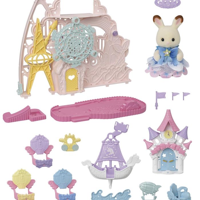 Sylvanian Families 5841 Parque de los Sueños - Castillo con Noria, Barco Vikingo y Tren Mágico, Set de juego infantil para niños +3 años 2 Sylvanian Families 5841 Parque de los Sueños - Castillo con Noria, Barco Vikingo y Tren Mágico, Set de juego infantil para niños +3 años 2