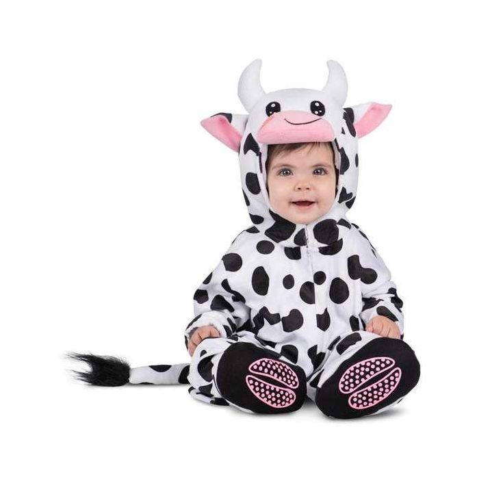 Disfraz bebé vaquita mono con capucha, cola y patucos talla 12-24 m Disfraz bebé vaquita mono con capucha, cola y patucos talla 12-24 m