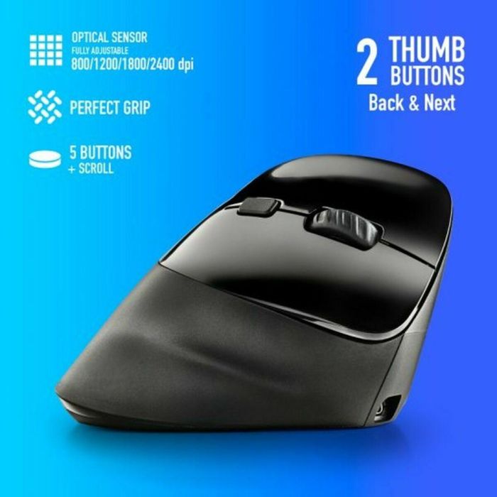 Ratón Ergonómico Inalámbrico NGS EVO Moksha/ Batería recargable/ Hasta 2400 DPI 9 Ratón Ergonómico Inalámbrico NGS EVO Moksha/ Batería recargable/ Hasta 2400 DPI 9