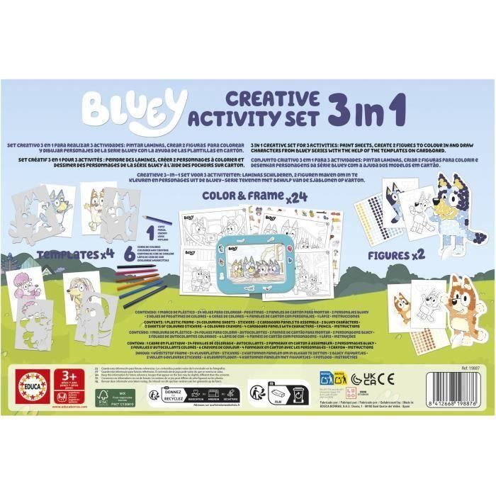 Set 3 In 1 Bluey "Creative Activity Set" Educa Borras 19887 2