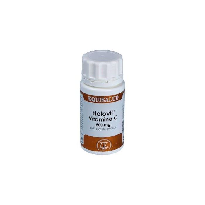 Holovit Vitamina C 500mg - 50 Cápsulas. Antioxidante natural, sistema inmunitario. Apto vegetarianos y diabéticos.