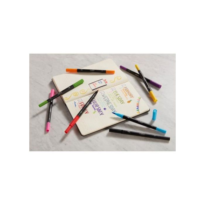 Bic Rotuladores Intensity Punta Fina-Pincel Colores Surtidos Vivos Blíster 6 Ud 4