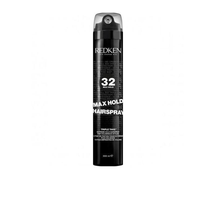 Redken MAX HOLD Hairspray 32 Triple Take Laca - Máxima Fijación, Volumen, Anti-Frizz, Secado Rápido, 24h Control 300ml