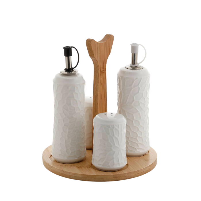 Aceitera Vinagrera Basicos DKD Home Decor Blanco 17 x 19 x 17 cm Set de 4 Aceitera Vinagrera Basicos DKD Home Decor Blanco 17 x 19 x 17 cm Set de 4